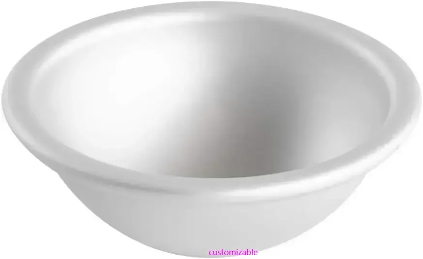 Forma de hemisfério para bolo, 2,75 x 1,4 polegadas, prata