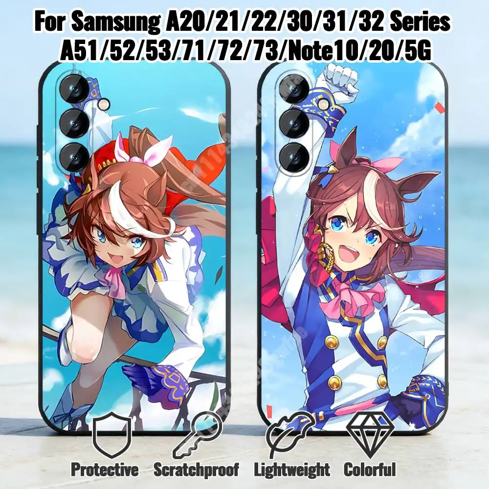 Tokai Teio UmaMusume Phone Case for Samsung Galaxy A10 11 12 A10S A20S A20E A40 41 42 A51 52 53 A71 72 73 Shockproof Bumper
