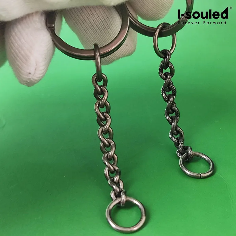 Pure Titanium Keychain for Men 5mm Wide Chain 4.2cm Length Luxury Durable EDC Daily Carry Gift