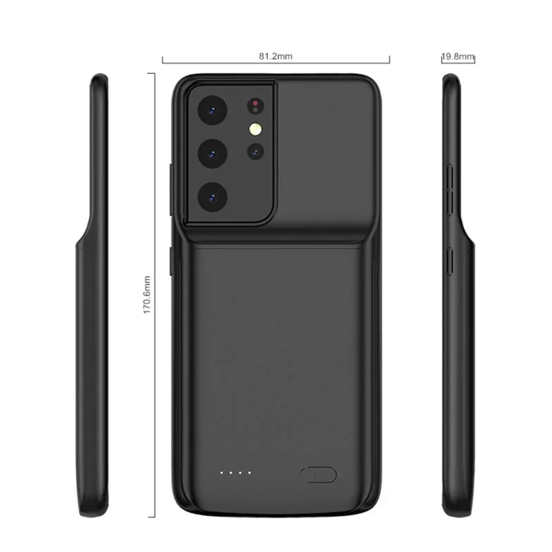4700/4800mAh External Power Case for Samsung S22/S22+/S22Ultra Battery Charger Case Portable Power Bank