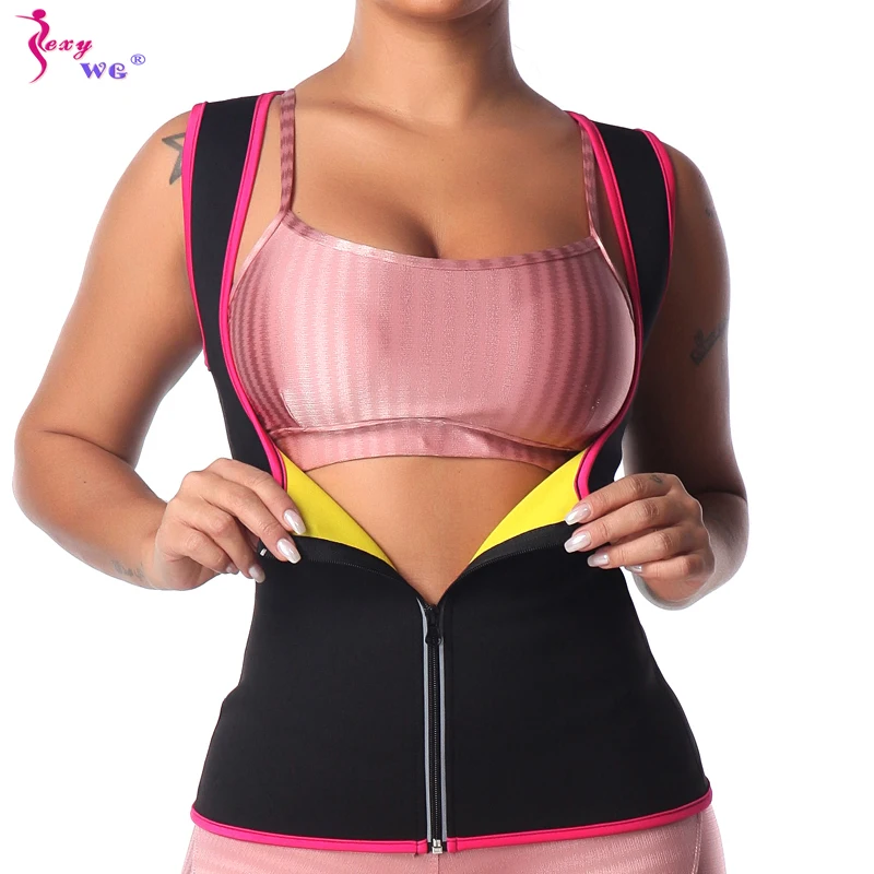 

SEXYWG Women Sauna Sweat Vest Neoprene Waist Trainer Weight Loss Shapewear Tummy Slimming Workout Body Shaper Corset Fajas Tops