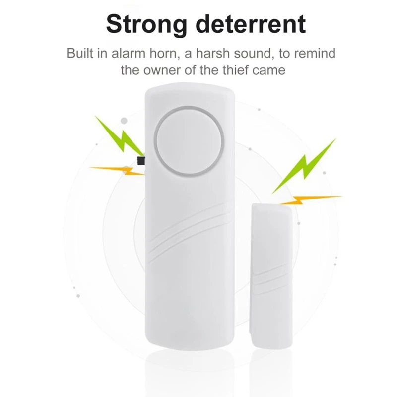 2X Door And Window Anti-Theft Alarm Door And Window Alarm Window Anti-Theft Alarm Door Magnetic Alarm Glass Reed Switch