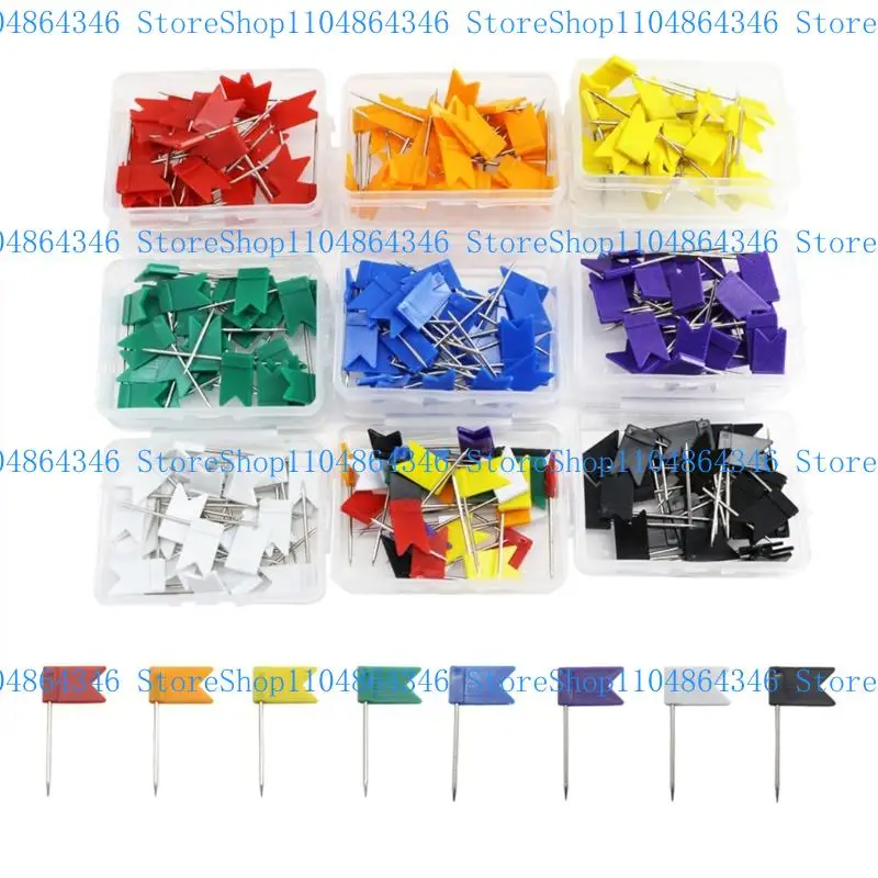 5ASD 50PCS Flagowe piny kciuki Dekoracyjne pushpin