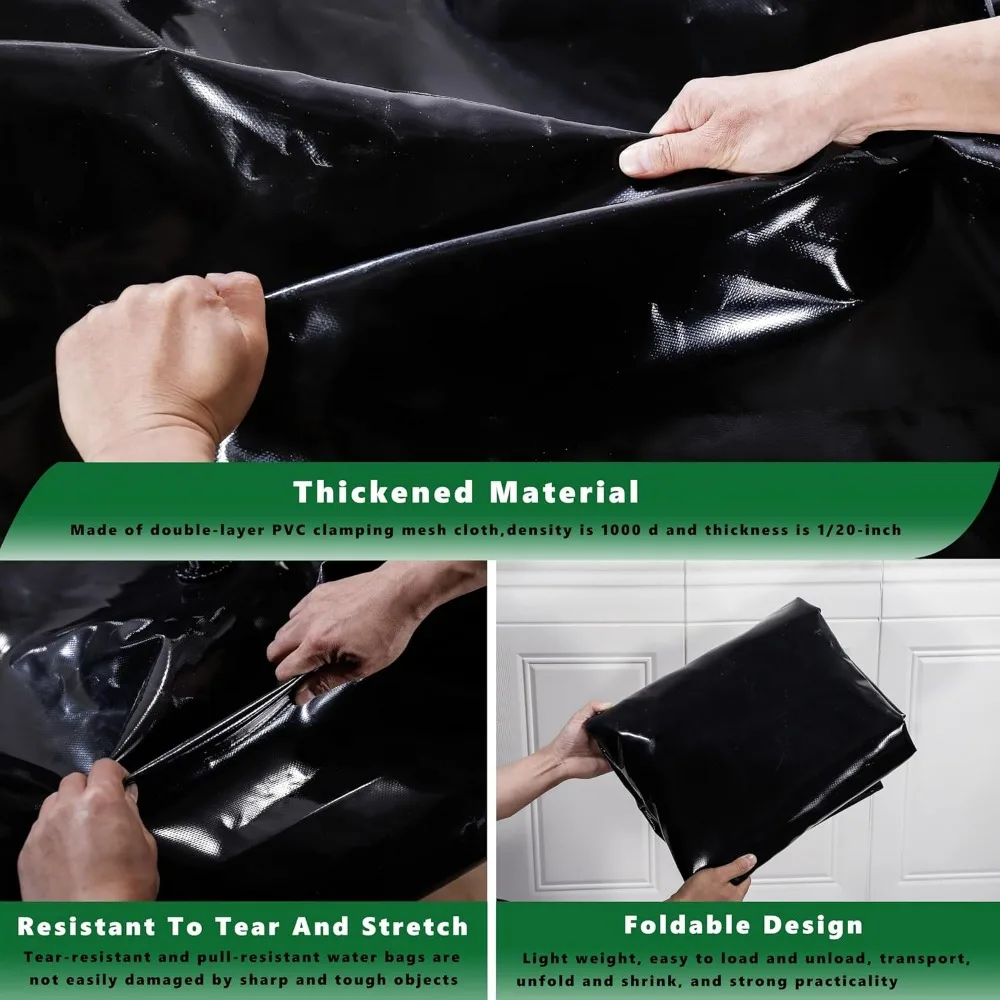 Collapsible Portable Water Tank, 2000L/528gal Large Capacity Storage Bag for Emergency Drought Relief