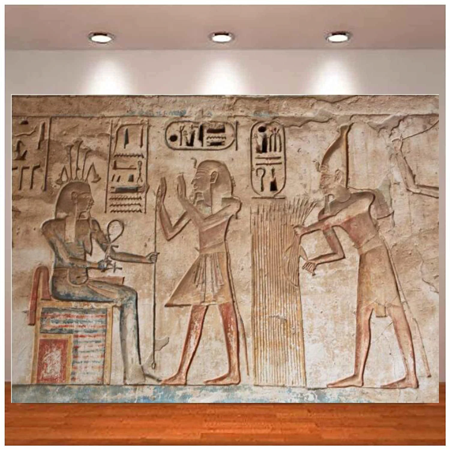 

Photography Backdrop Ancient Egyptian Gods and Hieroglyphics in Tomb for Party Decoration Photo Banner Background Props