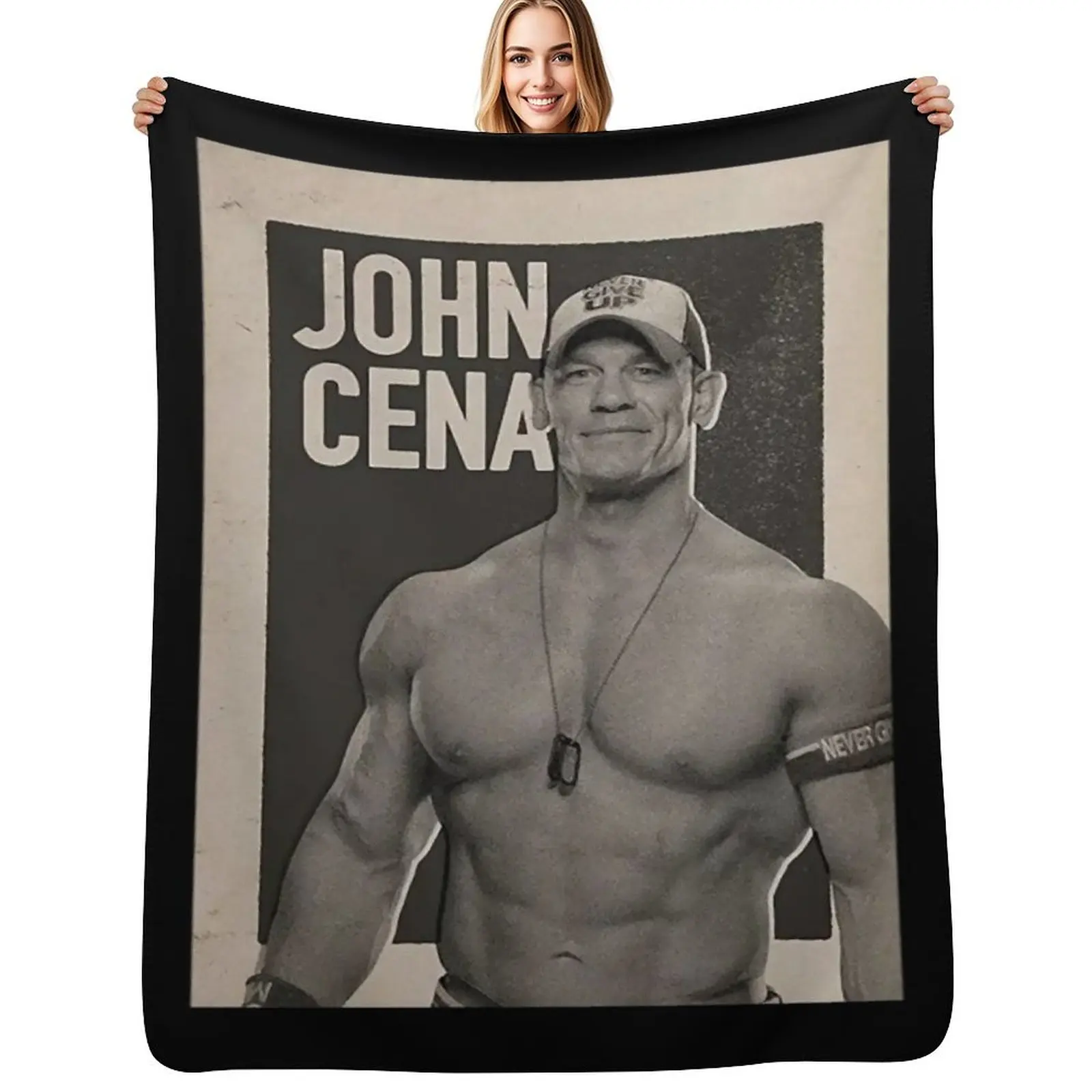 

John wrestler Cena Vintage Throw Blanket Luxury Brand Fashion Sofas warm for winter Blanket