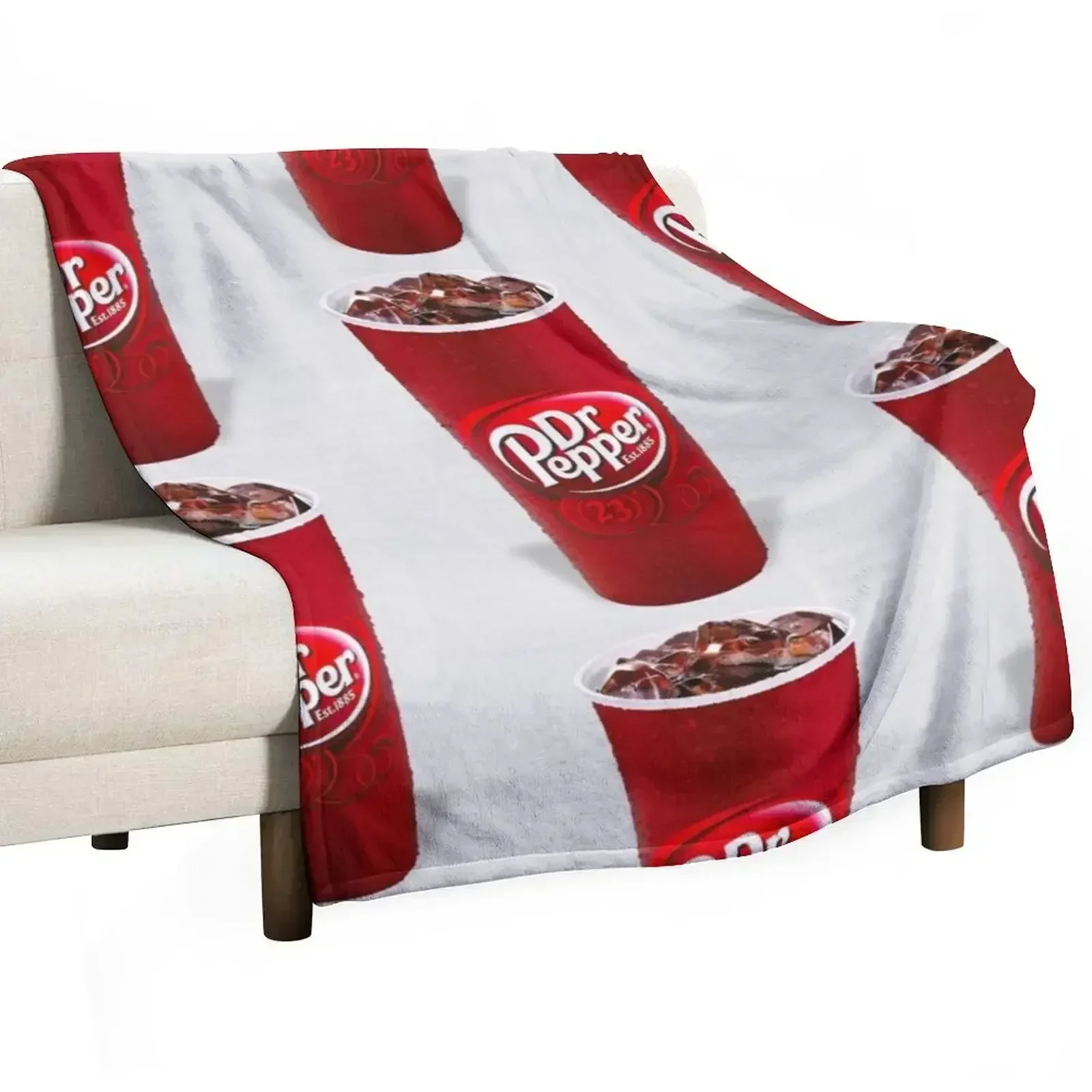 

dr pepper Throw Blanket Warm Flannel Blanket for Couch Chair Bedroom