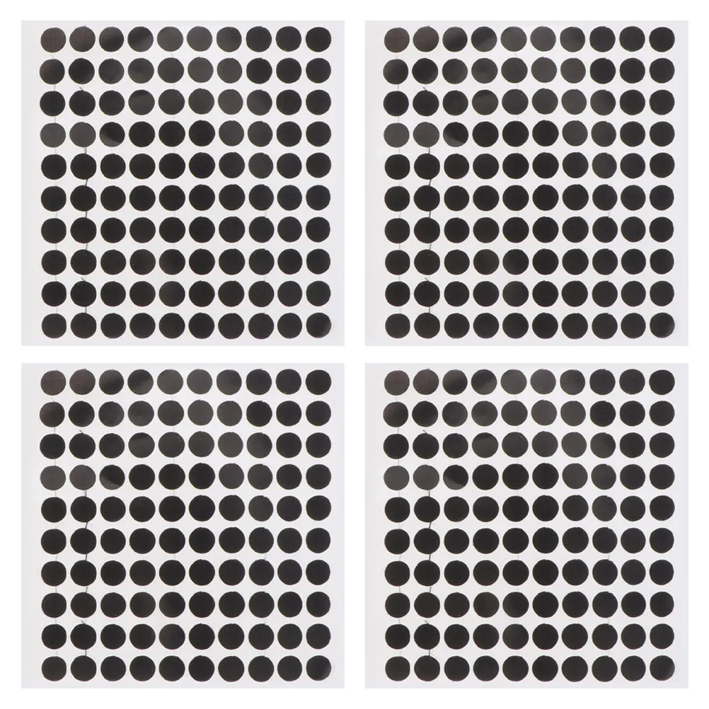 

4 Sheets Professional Round Black Dot Table Cloth Patches Pool Table Repair Kit Billiard Position Markers Snooker Training