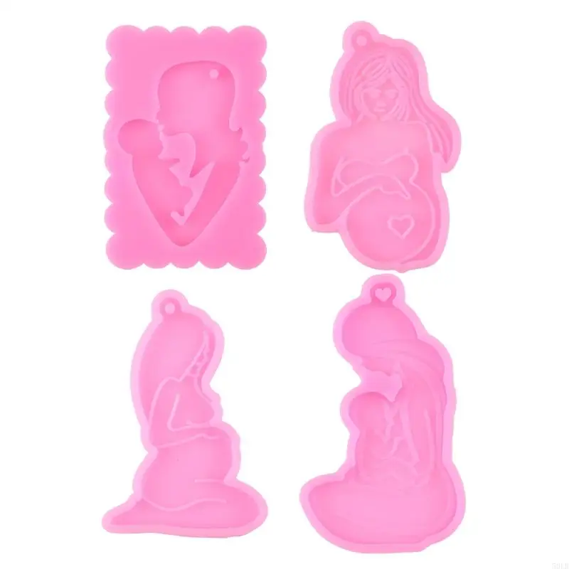 

50LB Epoxy Resin Silicone Material Mold Pregnant Woman Keychain Jewelry Making Gadget