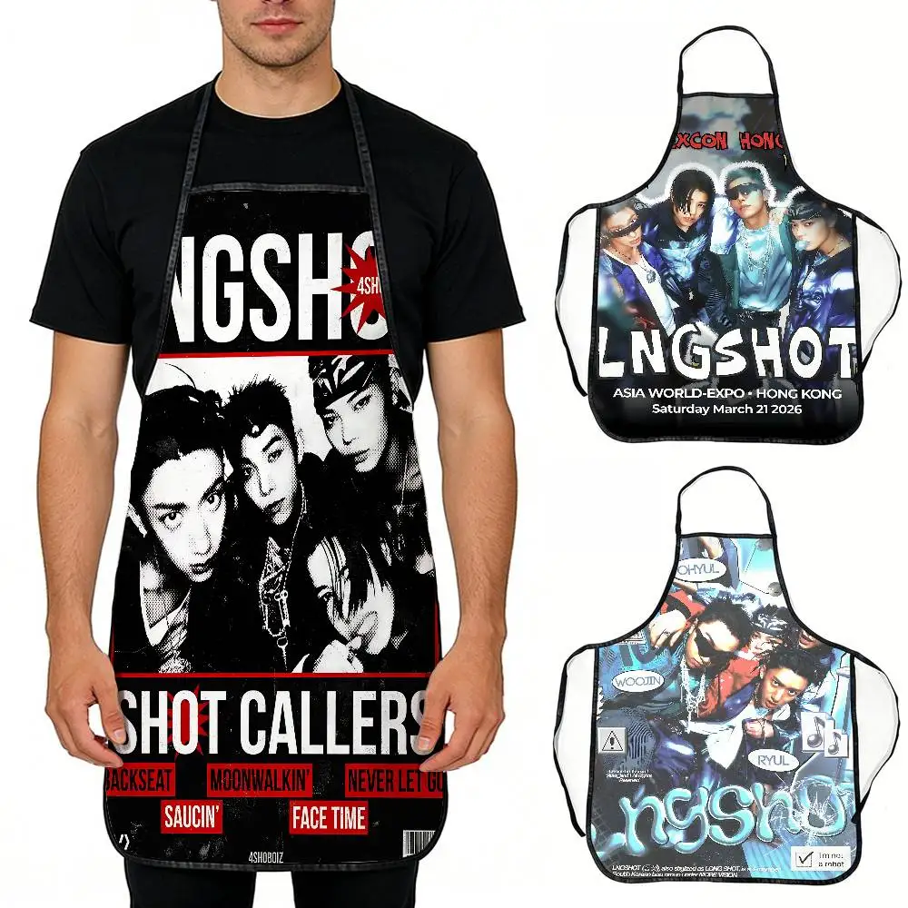 

Фартук LNGSHOT Debut EP SHOT CALLERS для мужчин, 50x70 см, оригинальный фартук для шеф-повара и официанта, моющийся, из нетканого материала, для приготовления пищи, барбекю