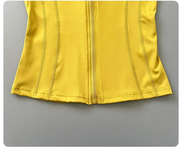 Damen Sportjacke mit Reißverschluss, Langen Ärmeln und Daumenlöchern, Slim Fit, Schnelltrocknend für Laufen, Fitness, Yoga und Sport – Detail 7