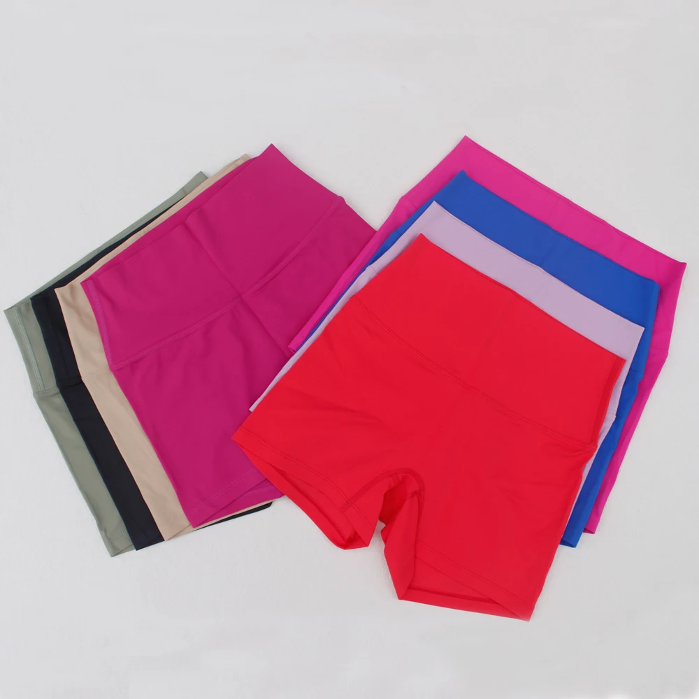 Leggings macias de cintura alta para mulheres, sem linha de constrangimento, calças justas, shorts de ciclismo, roupas de ioga