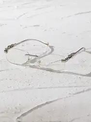 1PC/2PCS Unisex Metal Rimless Glasses Square Frame Clear Glasses For Animal Accessories Street Snap