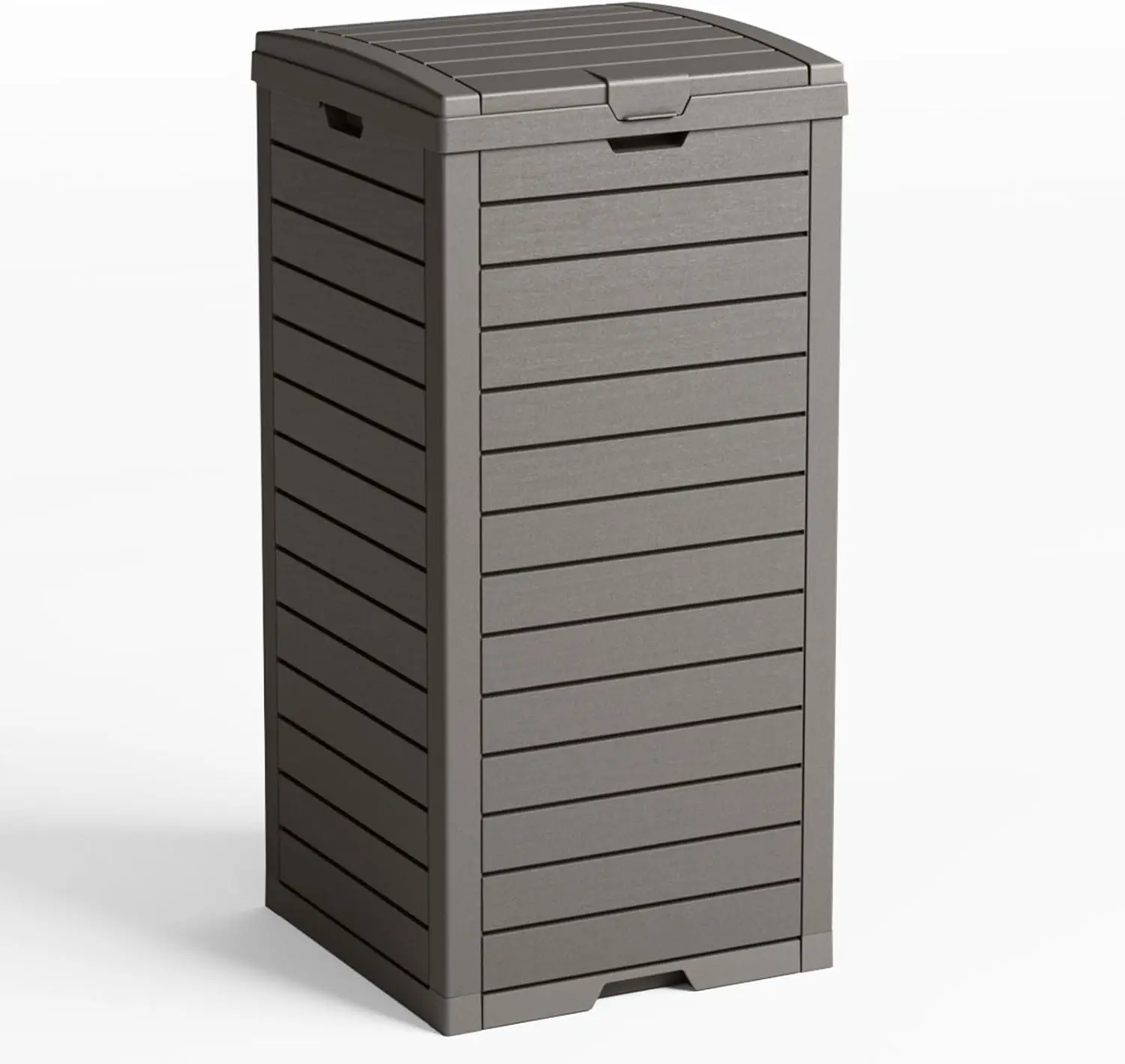 

38 Gallon Outdoor Trash Can with Lockable Lid, Waterproof UV-Resistant Resin Garbage Bin for Patio Kitchen Backyard