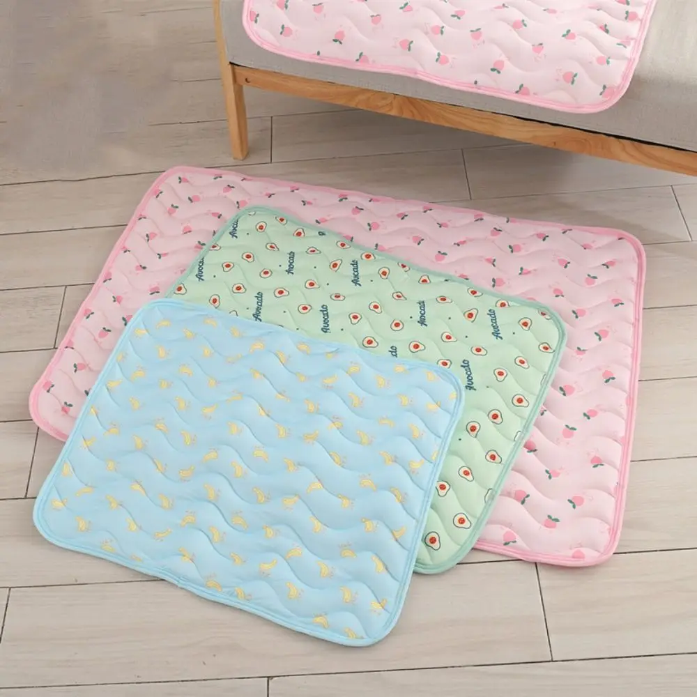 Pet Pad Cool Summer Pet Mat Ice Silk Breathable Dog Sofa Mat Cute Soft Dog Ice Mat Summer