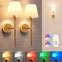 Wireless battery powered wall lamp rechargeable wall lamp dimmable detachable bulb remote control 10 color wireless wall lamp