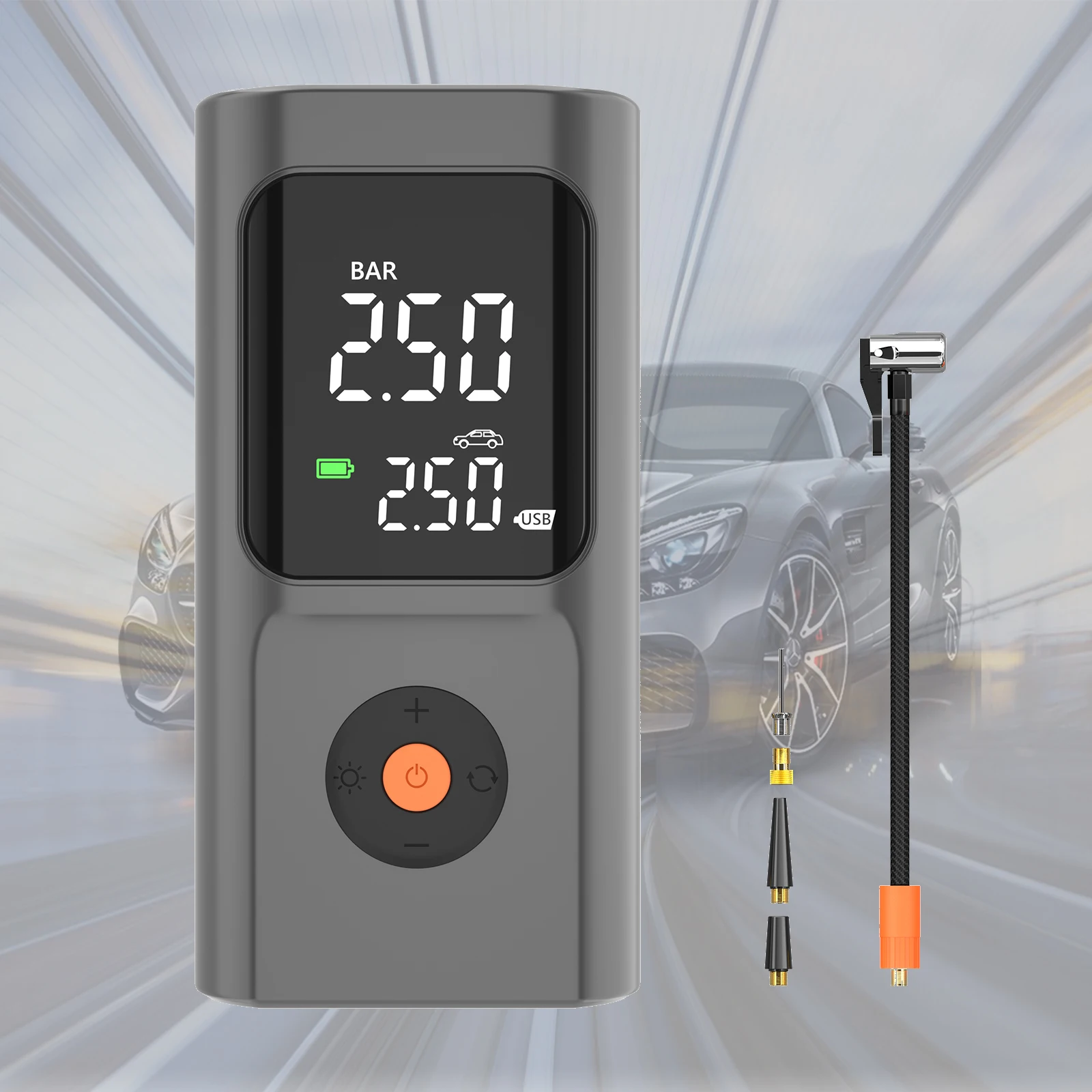 

Tire Inflator Portable Air Compressor, 150PSI Auto Air Pump for Car Tires, DC 12V Electric Tire Pump