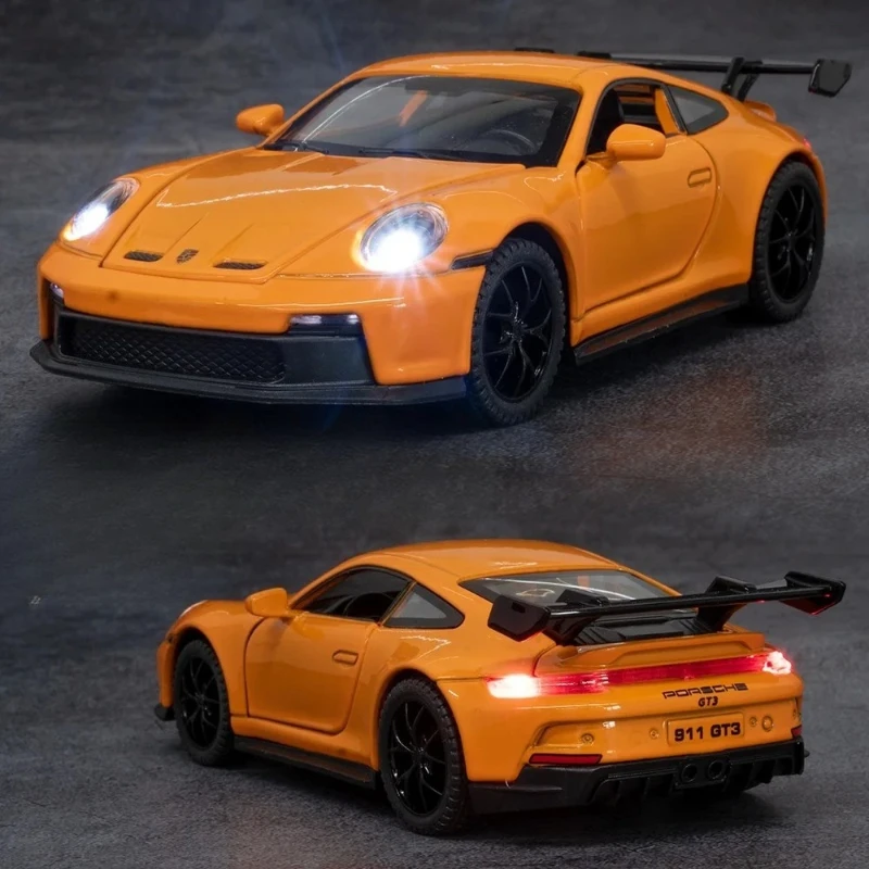 

1:32 911 GT3 RS alloy sports car model high simulation static collection, children's toys, boy surprise small gifts