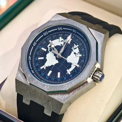 Earth Black Mechanical Watch Sports Warrior Series Earth shaped Luminous Waterproof Men's Mechanical Watch Sapphire Crystal