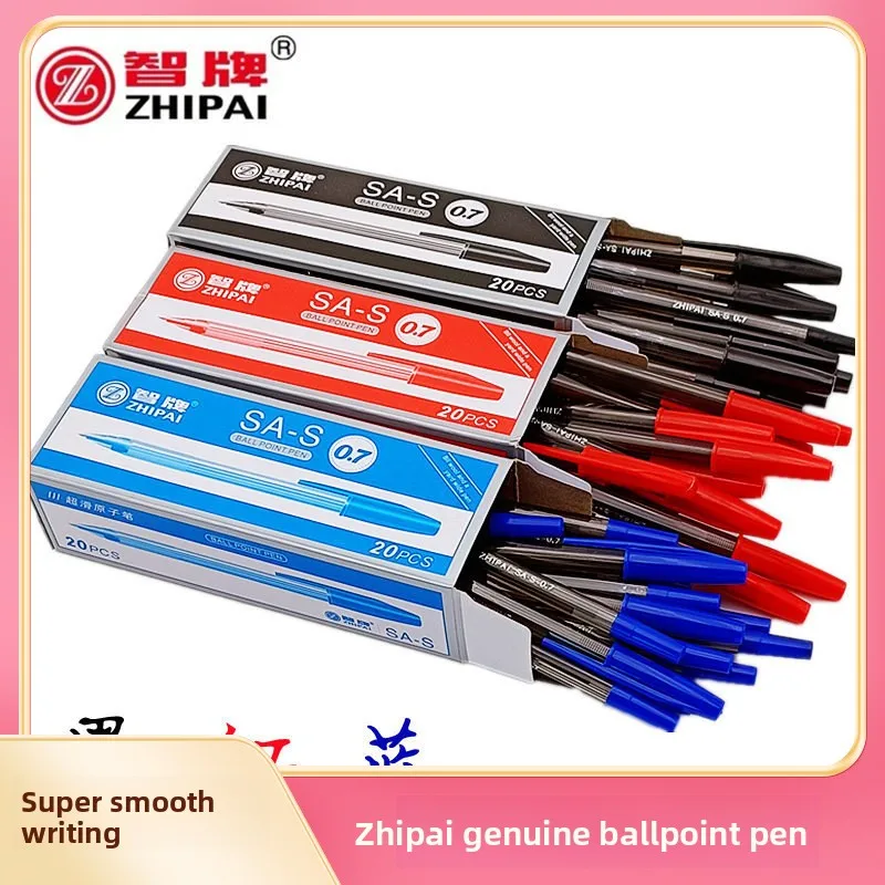 Deli Push Button Ballpoint Pen 0.7mm Smooth Writing Refillable Office Supplies School Stationery Wholesale Black Blue Gel Pens