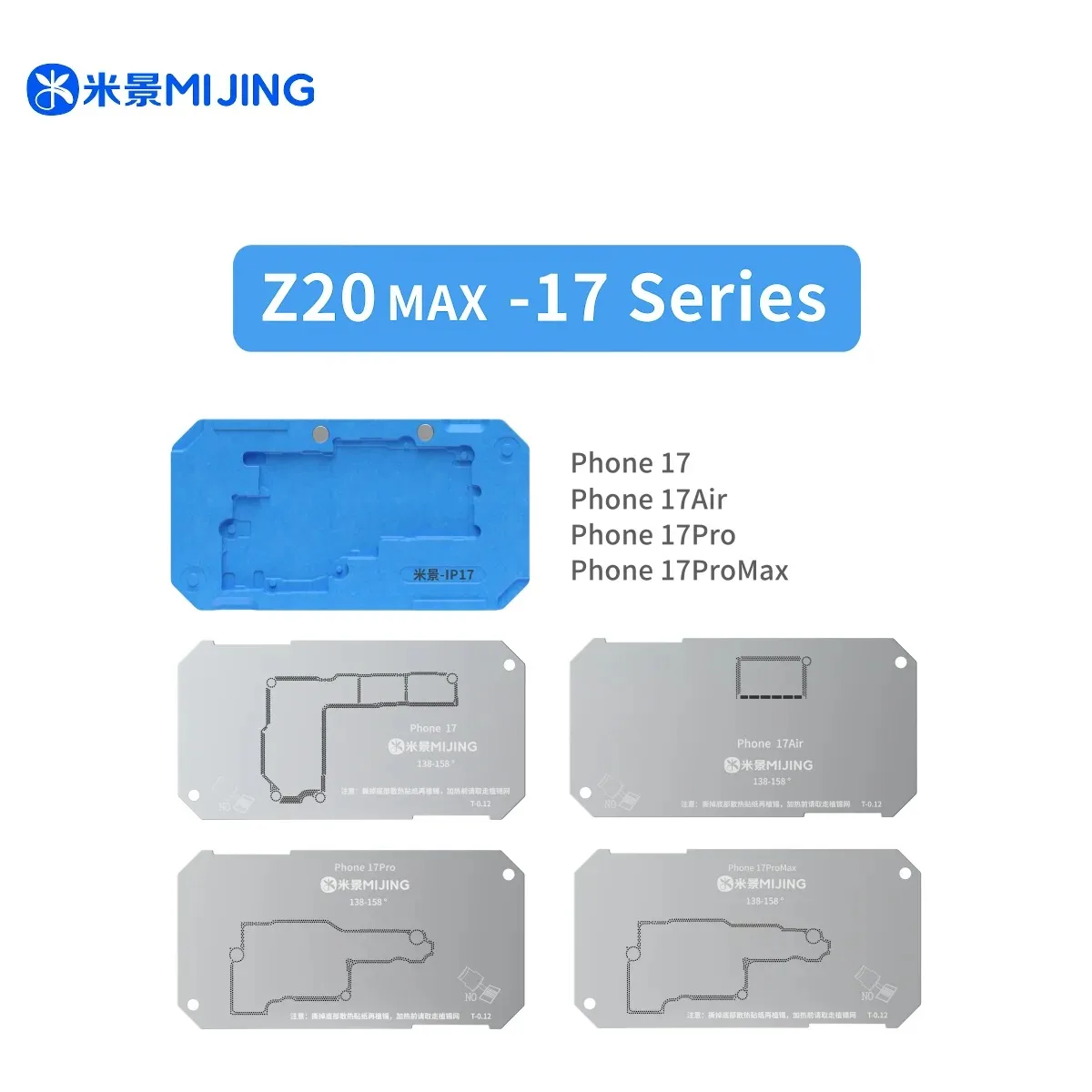MJ Z20 Pro Mid-Layer Planting Tin Station For iPhone X XS 11 12 13 14 15 16 17Pro Max Motherboard BGA Reballing Stencil Platform