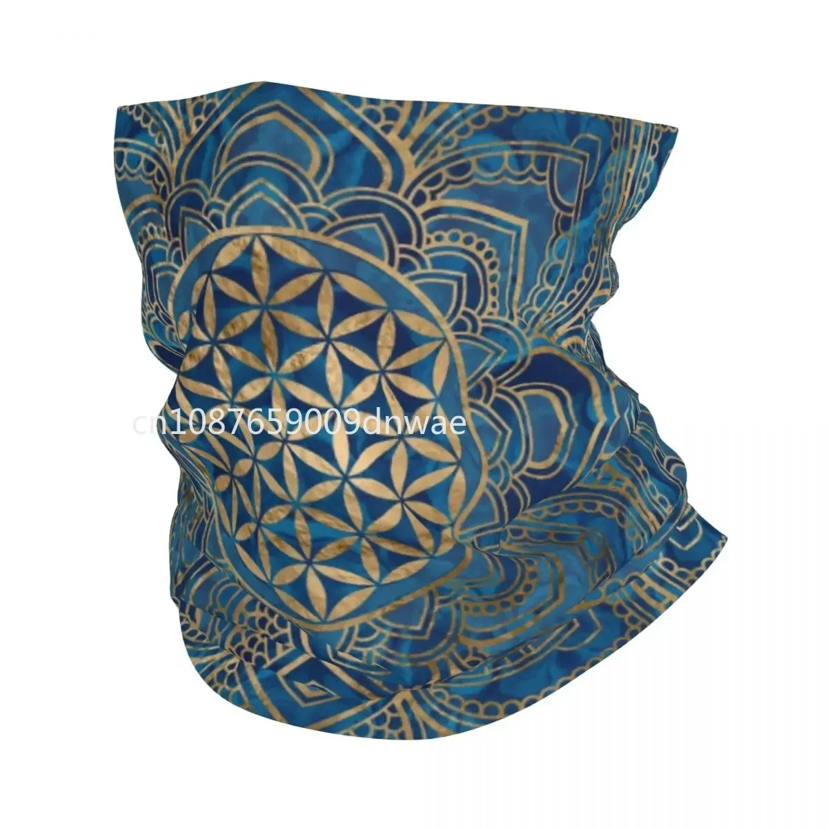 

Flower Of Life In Lotus Mandala Bandana Neck Gaiter for Ski Cycling Women Men Wrap Scarf Buddhism Headband Warmer