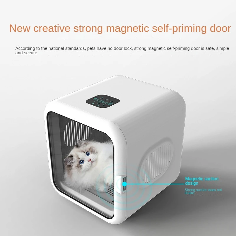 New Automatic Pet Dryer Box Automatic Pet Dryer for Cats and Small Dogs Pet Hair Dryer Intelligent Drying 360° Pet Grooming