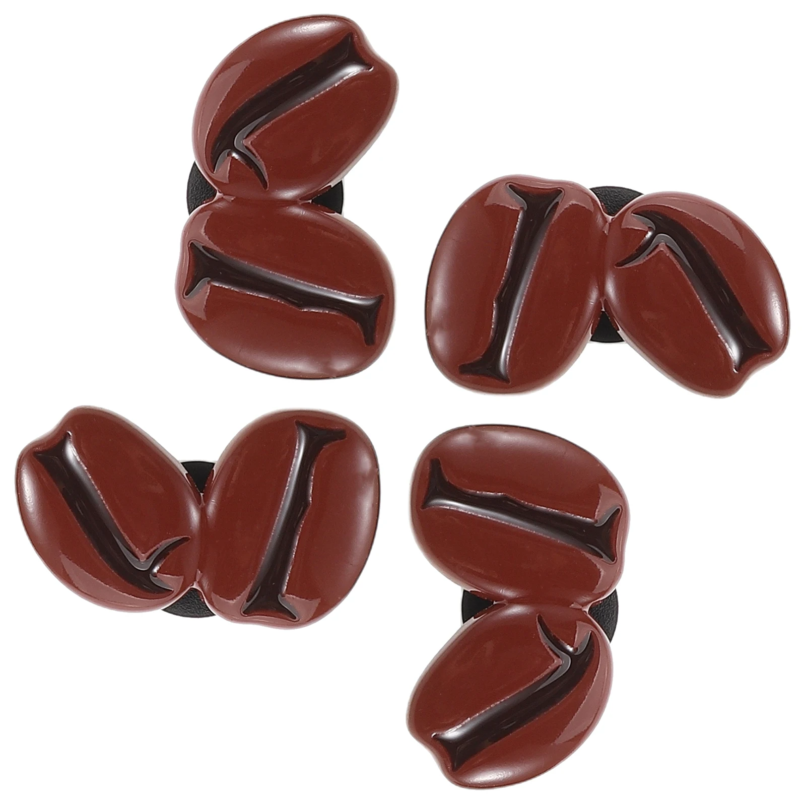 

4pcs Coffee Bean Brooch Light Brown Alloy Enamel for Clothes Bags Hats Japanese Style Accessories Kawaii Lapel Pin Mini