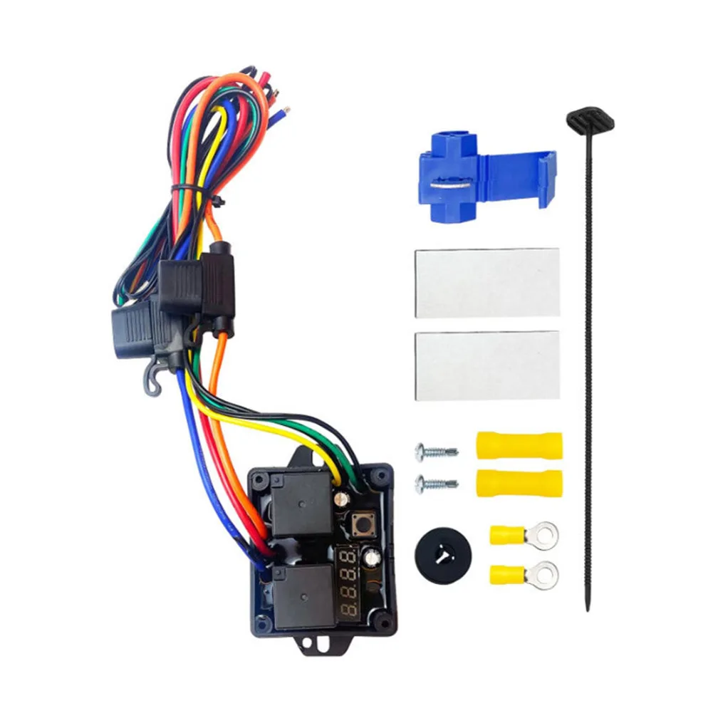 12v Digital Thermostatic Fan Switch Kit Adjustable Temperature Controller For Motorcycle And Electric Vehicle Cooling System