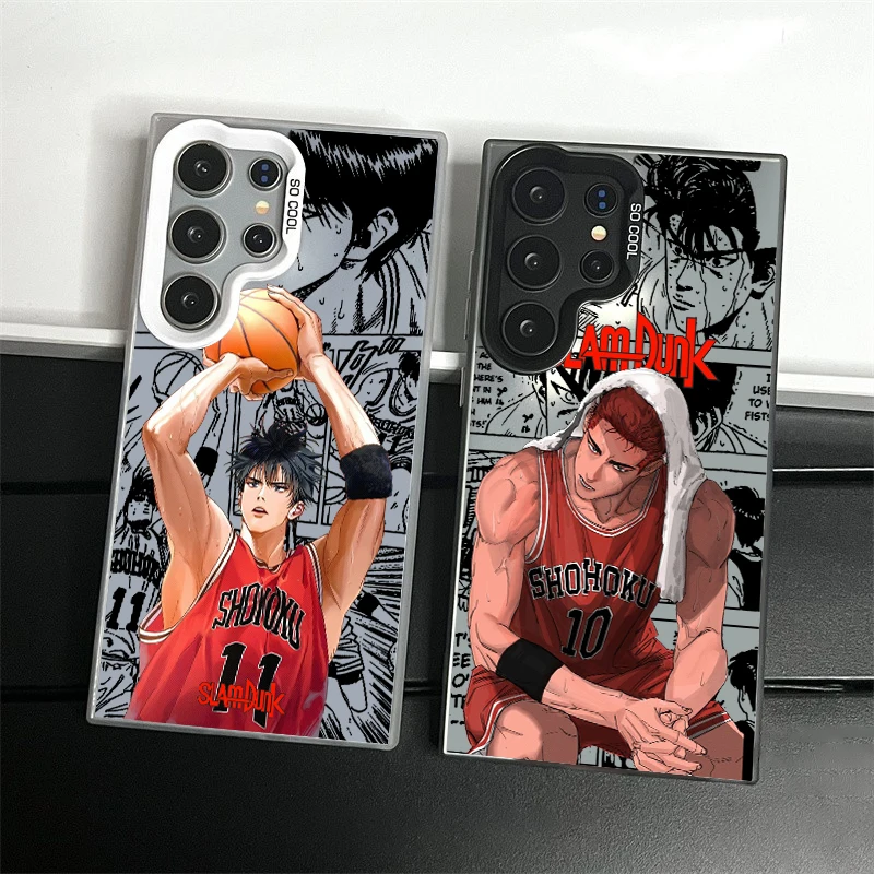 S-Slam D-Dunk Anime Cool For Samsung Galaxy S25 S24 S23 S22 S21 S20 Ultra Plus FE 5G Colorful Silver Phone Case TPU Cover Cover