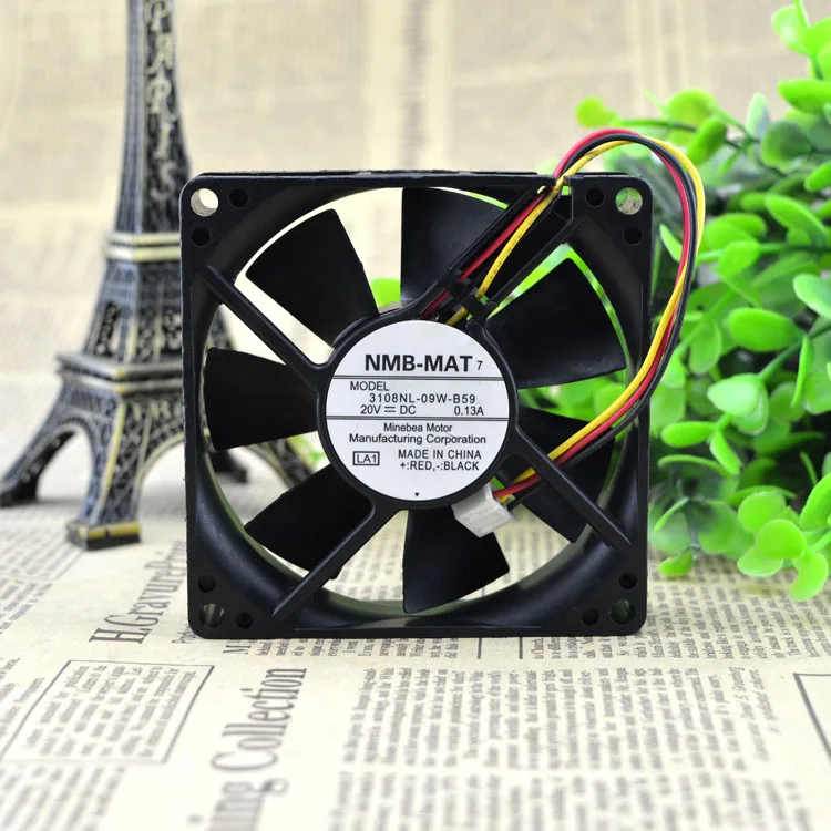 NEW ORIGINAL 3108NL-09W-B59 20V 0.13A 8020 80*80*20mm 8cm COOLING FAN