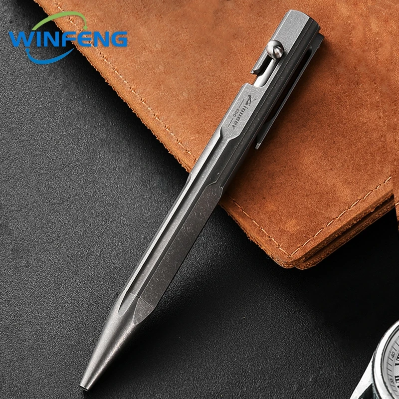 Multi-Funcional Titanium Alloy Tactical Pen, Business Signature Ballpoint, Acampamento ao ar livre, Sobrevivência Self Defense, Ferramentas EDC