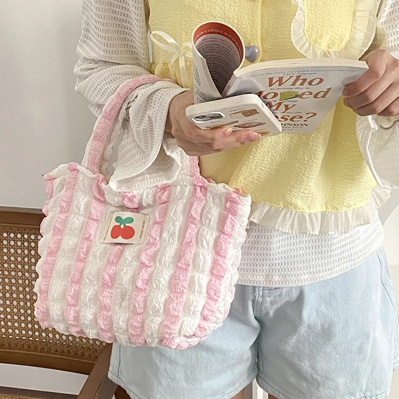 Mila Kids Bolso de mano con cremallera de burbujas, bolso pequeño y dulce con asa para lonchera para trabas de oficina ...