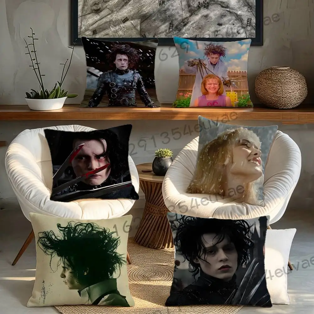 E-Edward S-Scissorhands Cushion Cover Pillowcase Upholstery Sofa Throw Pillow Home Decor Pillowcas