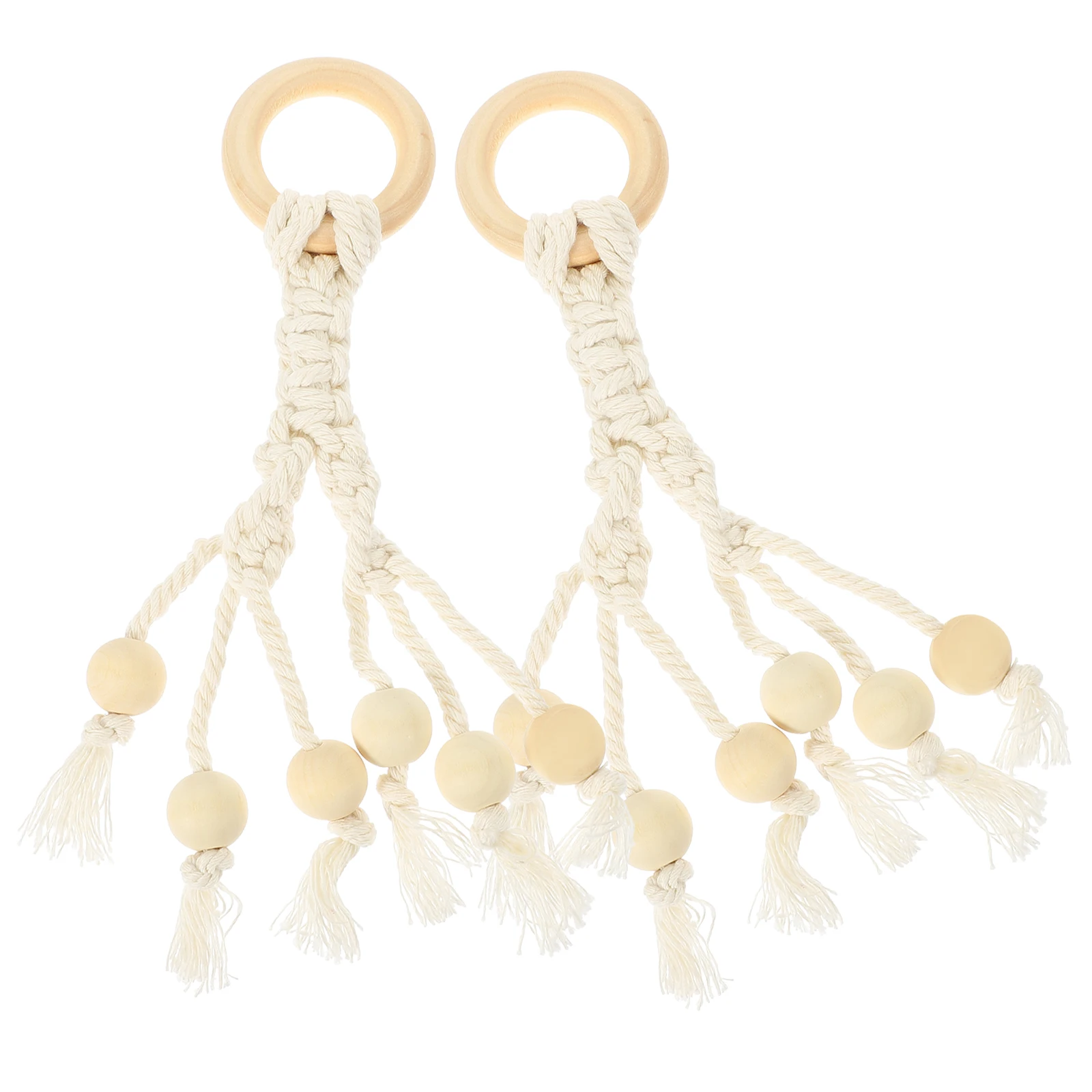 

2Pcs Banana Macrame Hanger Strong Rope Fruit Vegetable Stand Tassel Hanging Basket Self Adhesive Hook Kitchen Wall