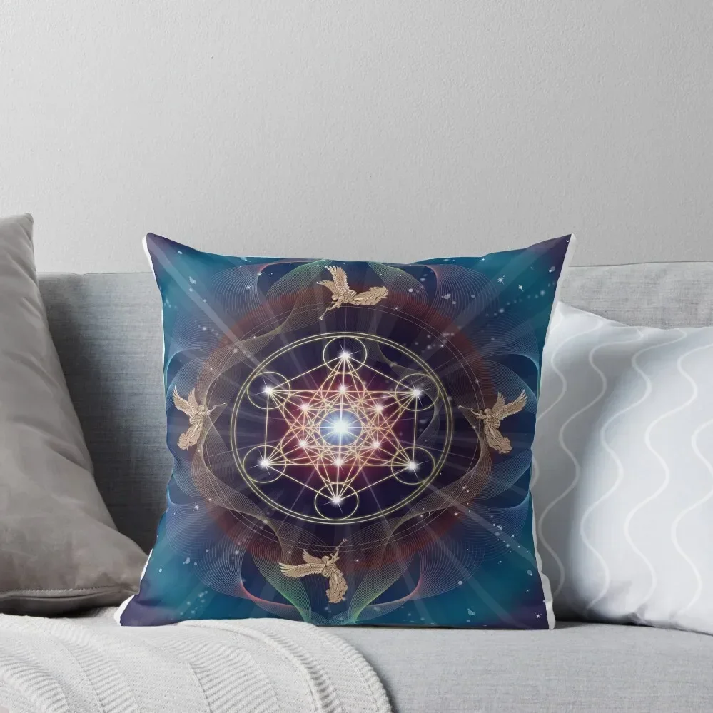 Metatron's Cube - Merkabah - Peace and Balance Throw Pillow Luxury Cushion Cover Sofa Cushion pillow