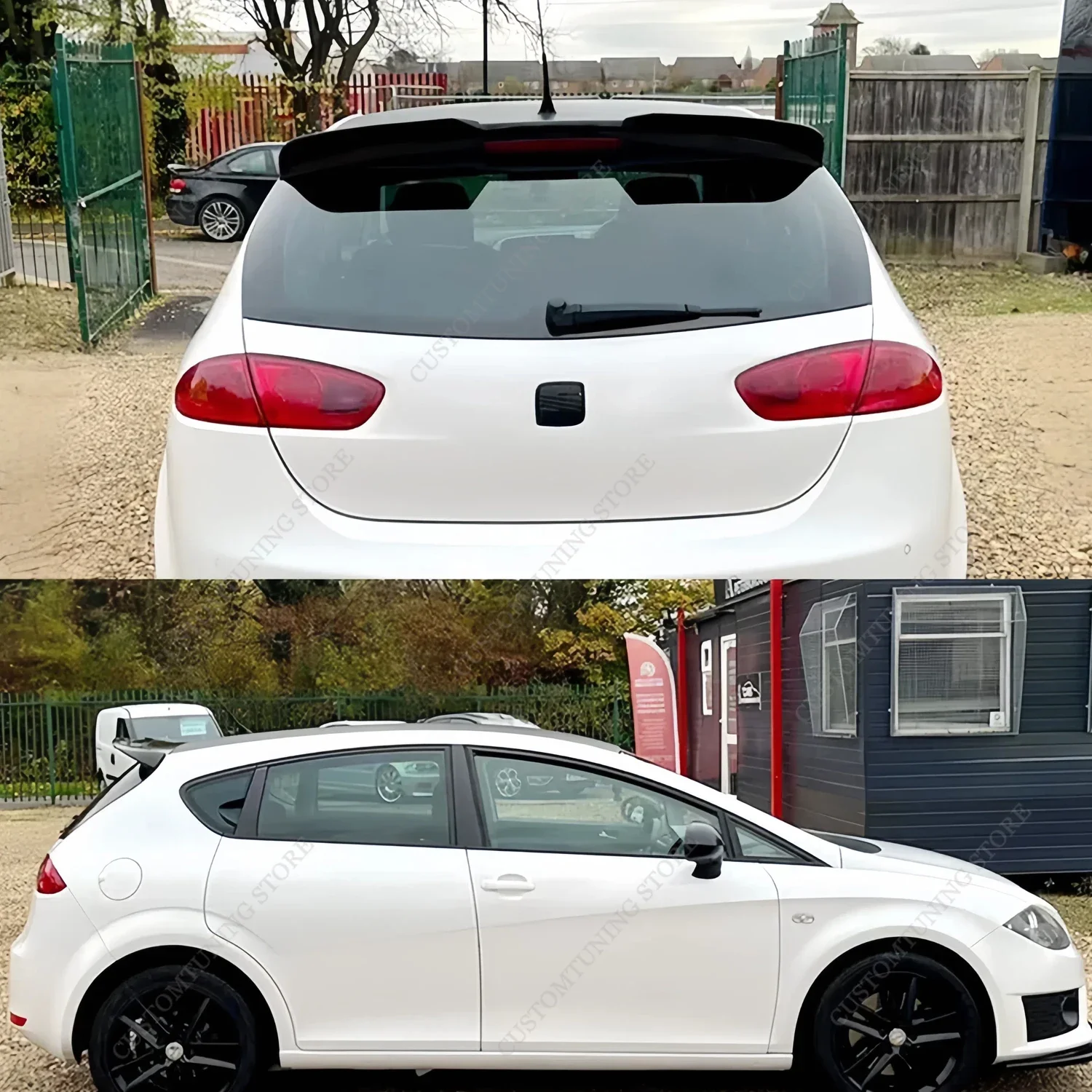 Rear Roof Spoiler For Seat Leon MK2 1P Leon 2 Tsi Tdi 4-Door Hatchback 2009-2012 Facelift Rear Trunk Tail Wing Bodykits Tuning