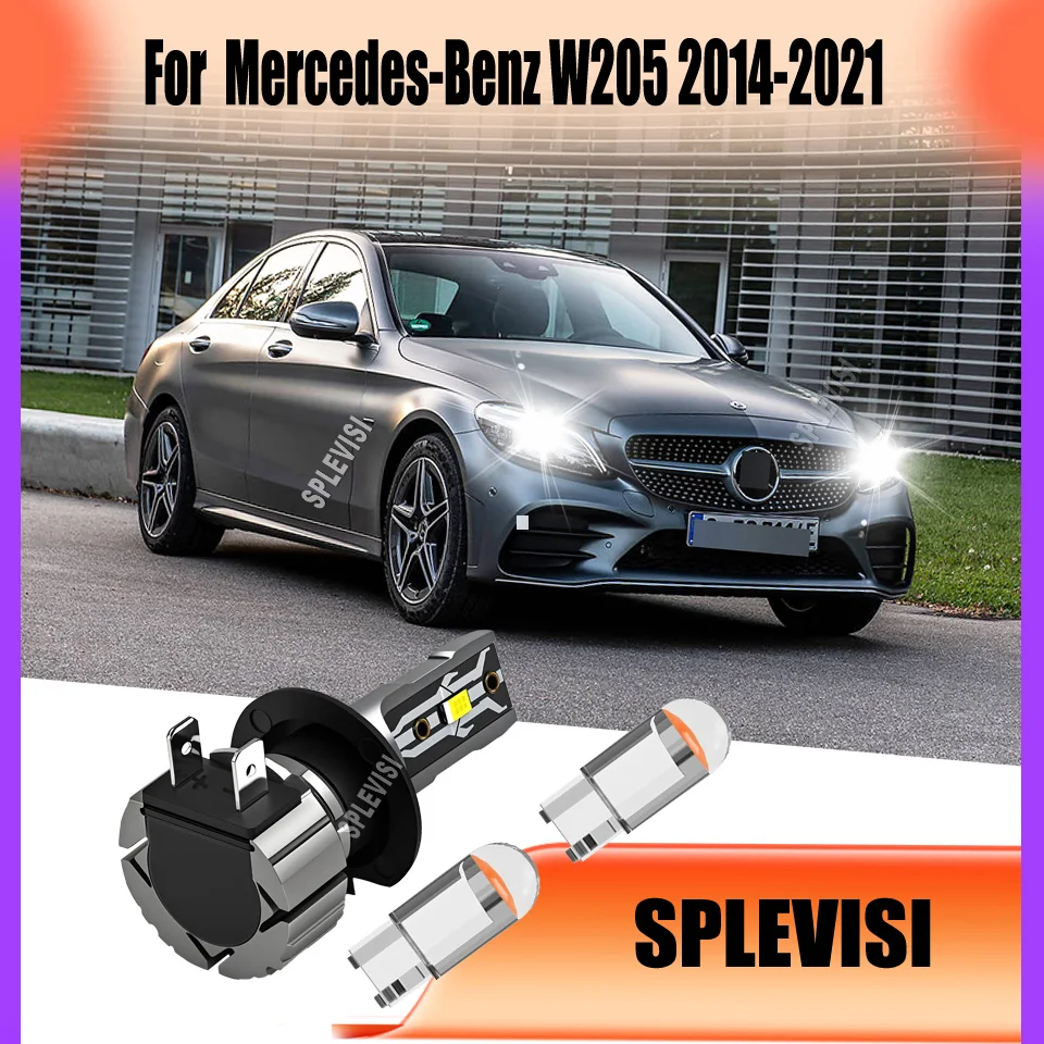 

H7 LED High Low Bulb Headlight, 7500LM Per Bulb, 6000K Pure White For Mercedes-Benz W205 2014 2015 2016 2017 2018 2019 2020 2021