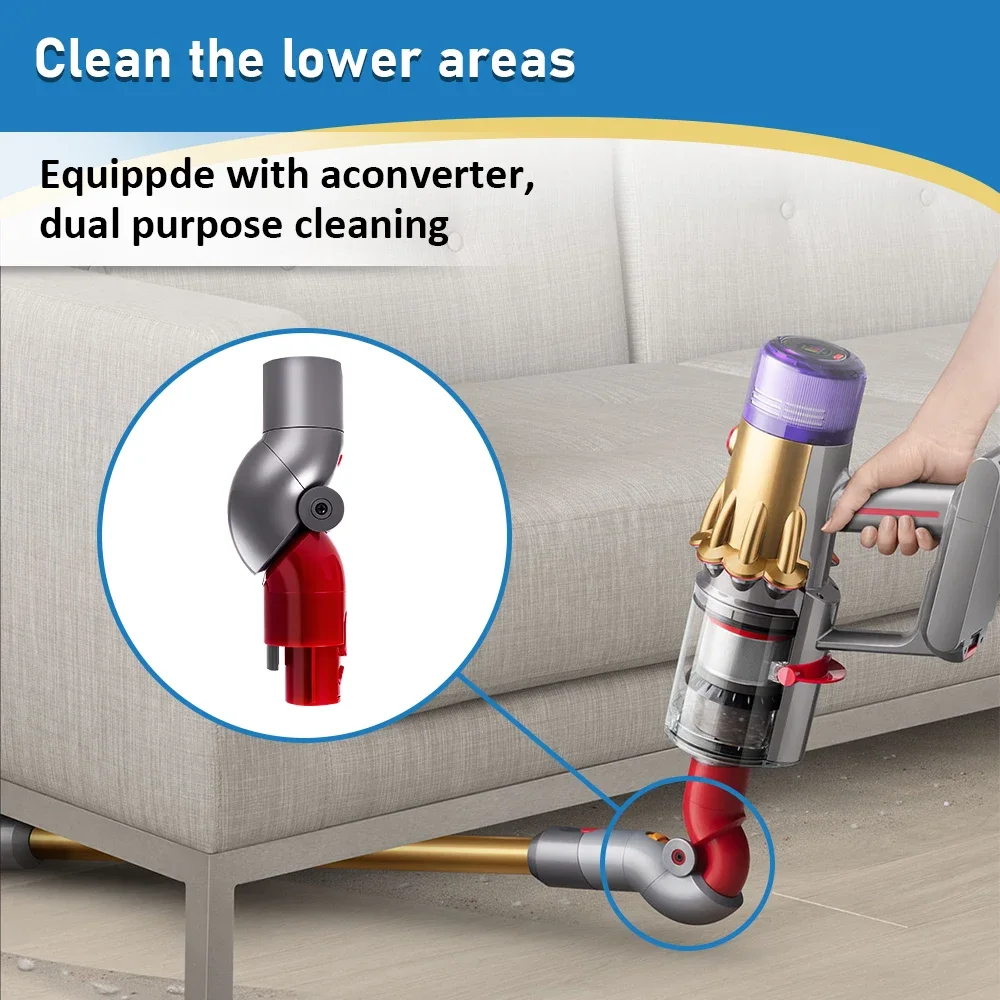 Quick Release Top Bottom Adapter For Dyson V7 V8 V10 V11 V15 Vacuum Cleaner Part Low Reach Adaptor Spare Parts Accessories