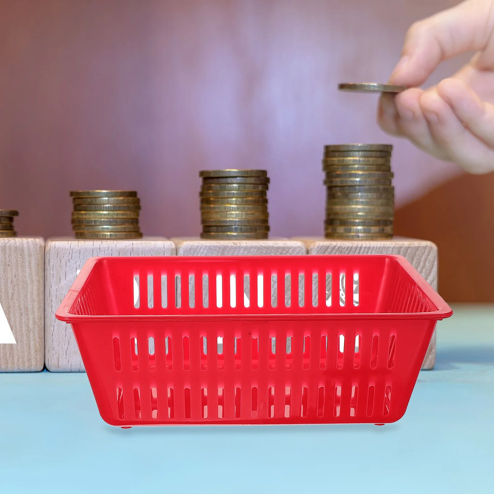 

16Pcs Game Coin Basket Plastic Reinforced Construction for Gaming Arcade Coin Storage Holder Compact Container