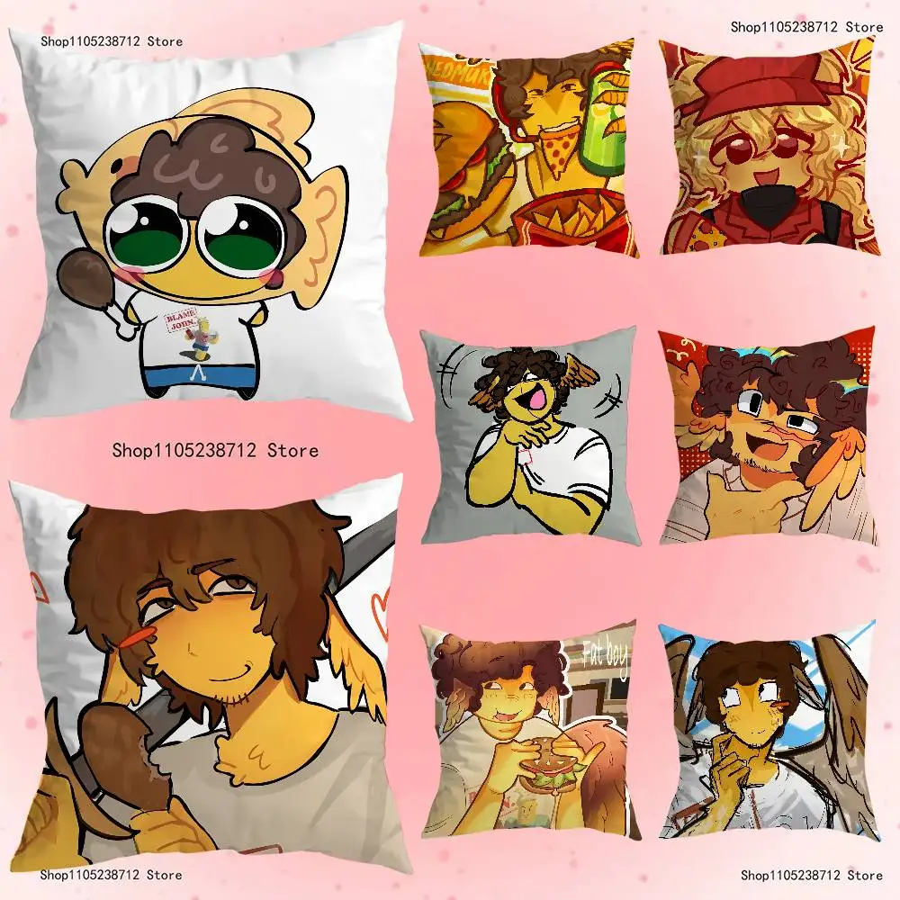 

John S-Shedletsky Pillow Covers Cartoon Sofa Decorative Home Double-sided Printing Short Plush Cute Cushion Cover