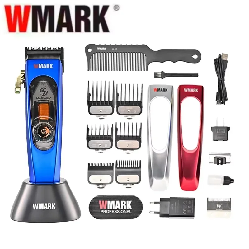 WMARK NG-9004 MAGLEV Motor 10000RPM Professional Electric Hair Clipper DLC Blade 3-color Magnetic Suction Housing Barber Shop