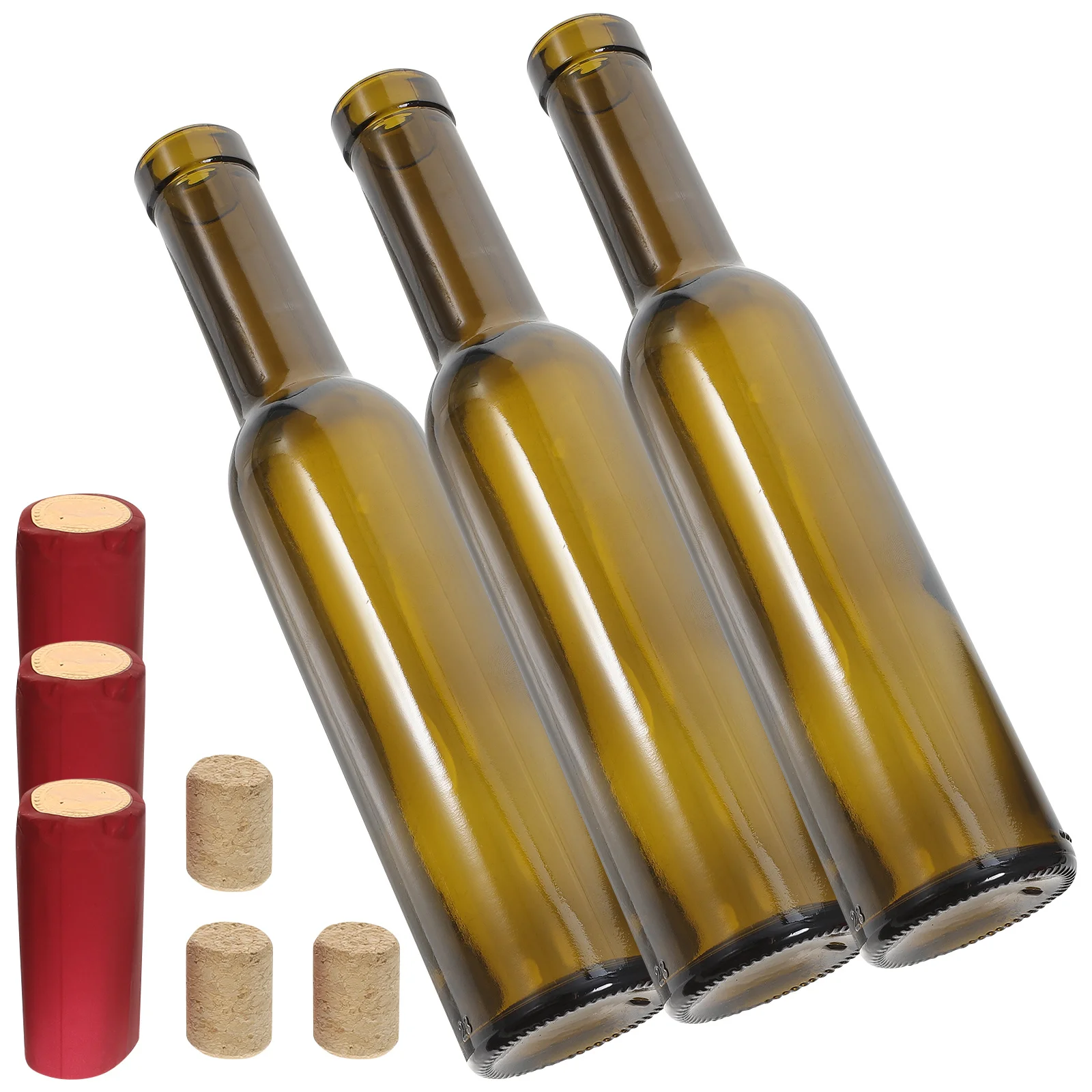 

3 шт. стеклянные бутылки для вина, пустые стеклянные бутылки премиум-класса для напитков, держатель для сока, ваза для цветов, украшение для рукоделия, пустая бутылка вина