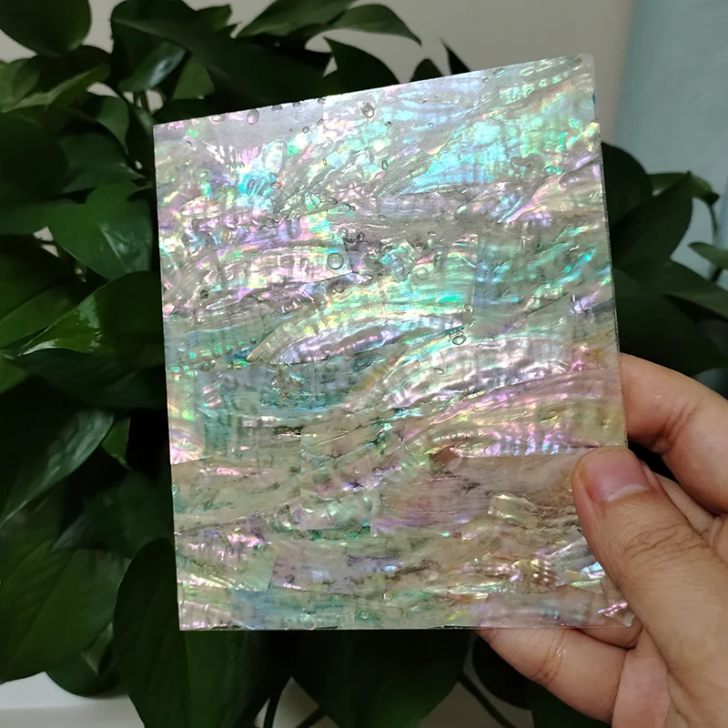 Nature Paua Abalone Flat Shell Inlay Material Slab Mother of Pearl Inlay Veneer Luthier Supply DIY Project Handicraft Materials