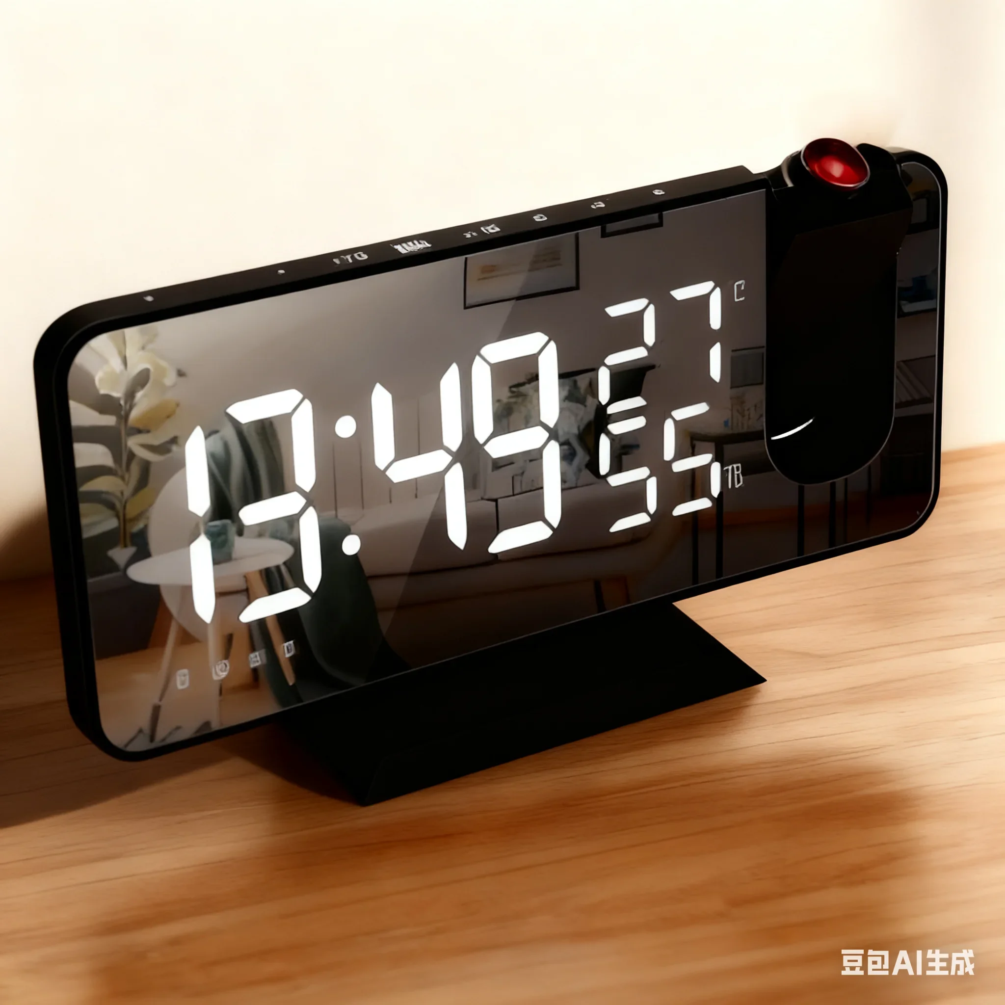 Alarm Clock Radio LED Digital Smart Watch Table Electronic Desktop Clocks USB Wake Up Clock with 180° Time Projector Snooze