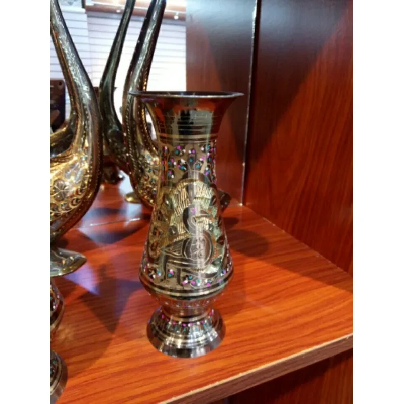 

LXHandicrafts Copperware Copper Sculpture 8inch Vase Desk Ornament GiftSSS