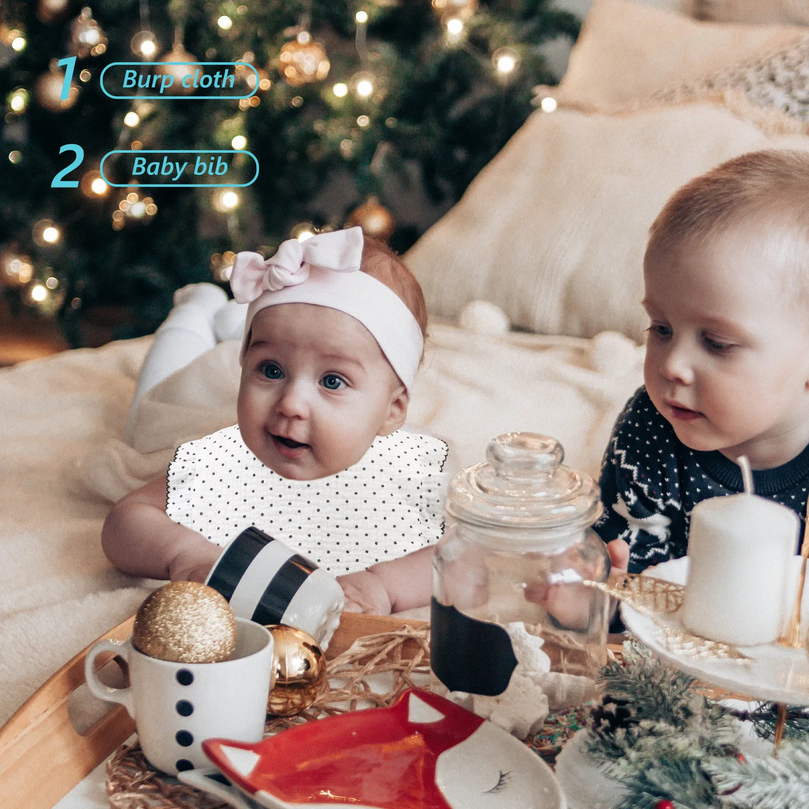 

Baby Drool Bib Premium Cotton Bandana Baby Feeding Bib Soft Absorbent Infant Bibs for Eating Drooling Newborn Bibs