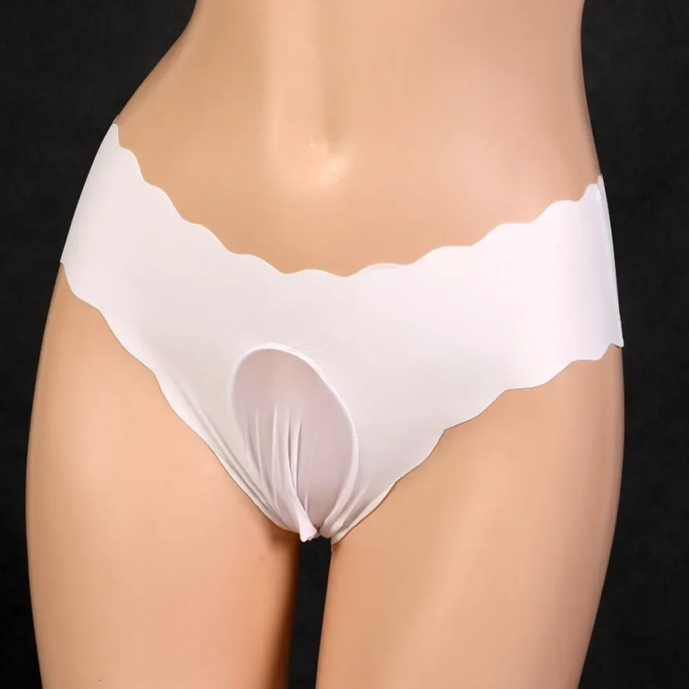 Summer Sexy Men Underwear Ice Silk Seamless UltraThin Briefs Sheath Pouch Thong Comfy Breathable Underpants Gay Man Lingerie
