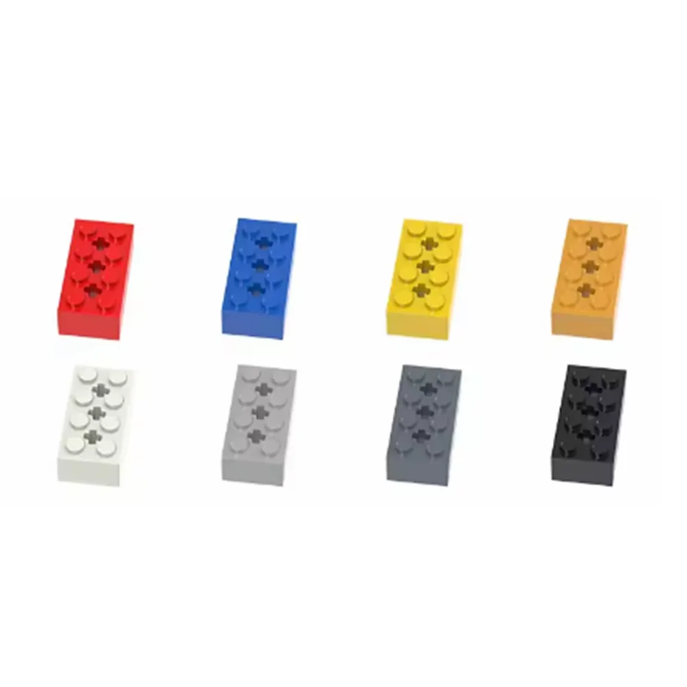 Gobricks Bloques de Construcción GDS-1565 Ladrillo 2 x 4 Especial con 3 Orificios de Eje compatible con 39789 Técnico Educativo