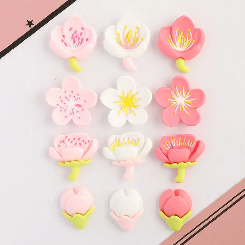 12PCS DIY Refrigerator Magnet Peach BlossomCherry Magnets Nordic Personalized Home Decor Whiteboard Photo Message Board Home - Image 4